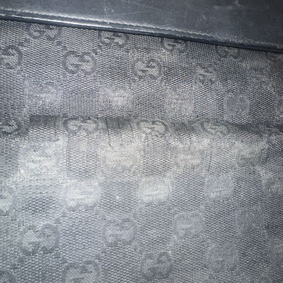 Authentic GUCCI Long Wallet Card Coin Bill Case Purse Heart Black - Picture 7 of 7